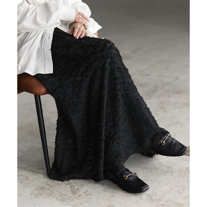 スカート 別売り セットアップ可 シフォン フリンジ レディース ボトムス ロング ロングスカート マキシ | HUG.U | 08