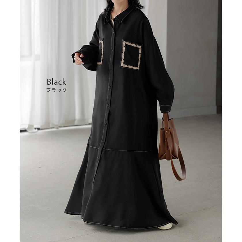 HUG.U（ハグユー） ワンピース シャツ 長袖 シャツワンピース シャツ