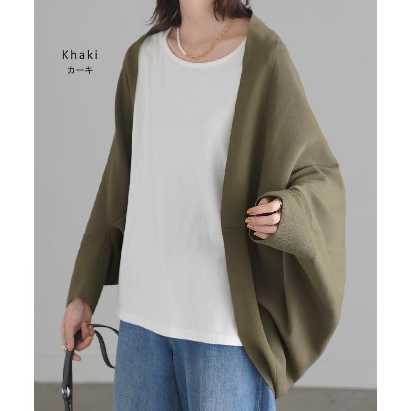 カーディガン ニット ボレロ レディース セーター 変形 カーデ トップス ニットカーディガン ドルマン ケープ アウター ライトアウター 長袖 羽織 ゆったり | HUG.U | 17