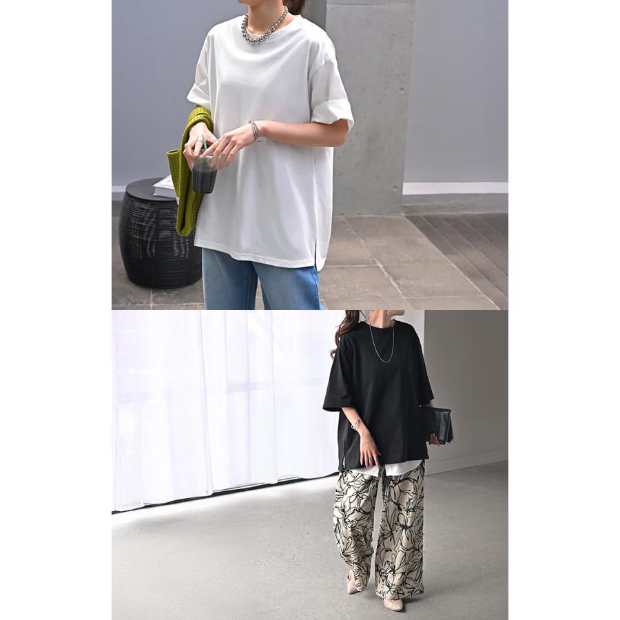 [美品]goa 半袖 カットソー オーバーサイズ L HUG.U Tシャツ UVカット 接触 冷感 レディース トップス 半袖