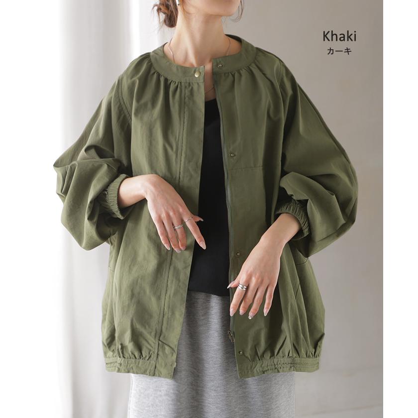 ジャケット ブルゾン 軽量 微 撥水 レディース アウター ロング コート ドルマン チュニック お尻が隠れる | HUG.U | 14