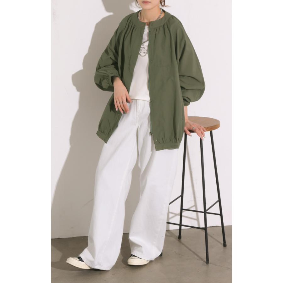 ジャケット ブルゾン 軽量 微 撥水 レディース アウター ロング コート ドルマン チュニック お尻が隠れる | HUG.U | 17