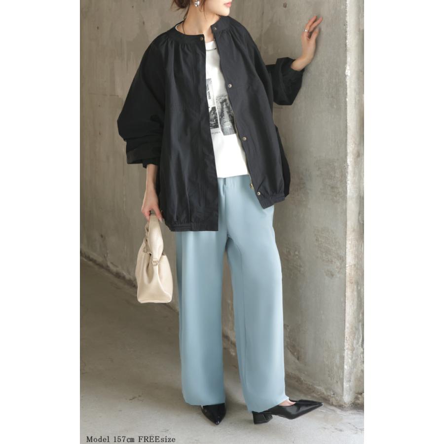 ジャケット ブルゾン 軽量 微 撥水 レディース アウター ロング コート ドルマン チュニック お尻が隠れる | HUG.U | 09