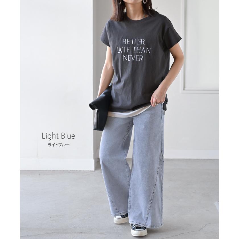 HUG.U パンツ デニム フレア レディース ボトムス フレアパンツ HUG.U パンツ デニム フレア レディース ボトムス フレアパンツ