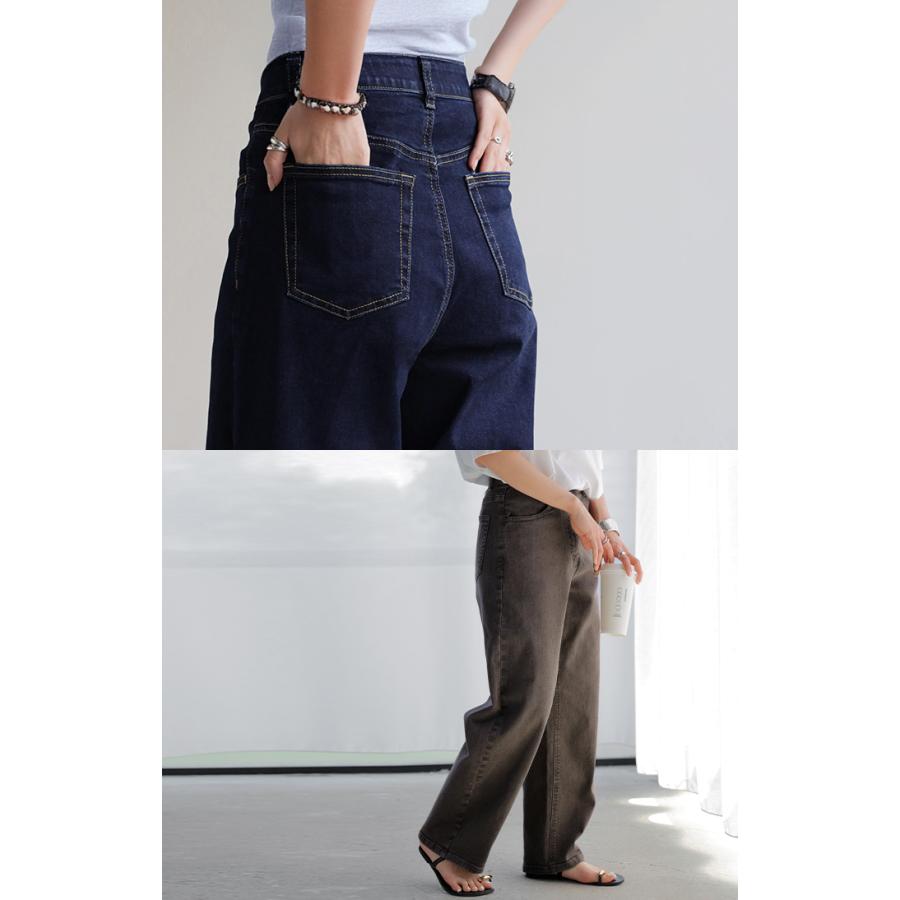 パンツ デニム バレルレッグ ロング レディース ボトムス ロングパンツ ジーパン ジーンズ 無地 バルーン | HUG.U | 18