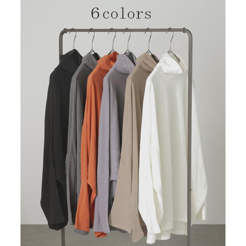 トップス ロンT  吸湿 発熱 レディース トップス ロング ドルマン 長袖 タートルネック ストレッチ 発熱  HEATVEIL | HUG.U | 15