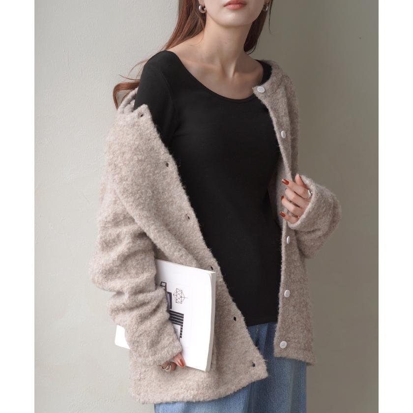 インナー レディース トップス 体感＋3.1℃ 発熱 カップ付き レディース 長袖 無地 チクチクしない 蒸れにくい 暖か HEATVEIL | HUG.U | 10