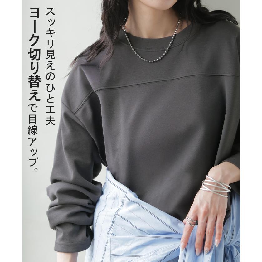 HUG.U（ハグユー） カットソー ロンT ポンチ 防汚 レディース トップス