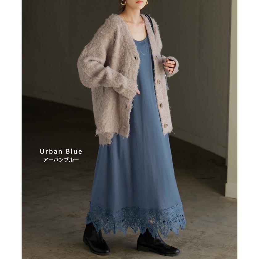 ワンピース ロング レース ワンピ レディース 選べる2丈 ロングワンピース Aライン 花柄 カットソー マキシ マキシワンピース ワンピ ロングワンピ ノースリーブ | HUG.U | 13