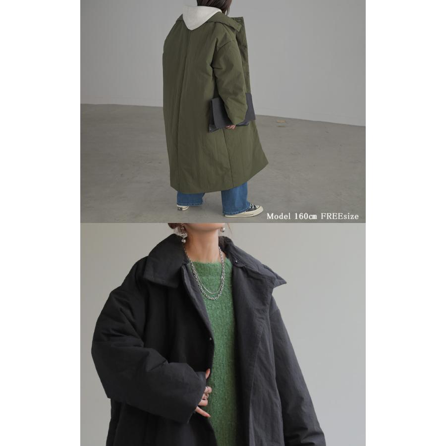 アウター 中綿 ロングコート ロング レディース ジャケット ブルゾン コート ダウン フェイクダウン ミリタリー | HUG.U | 11