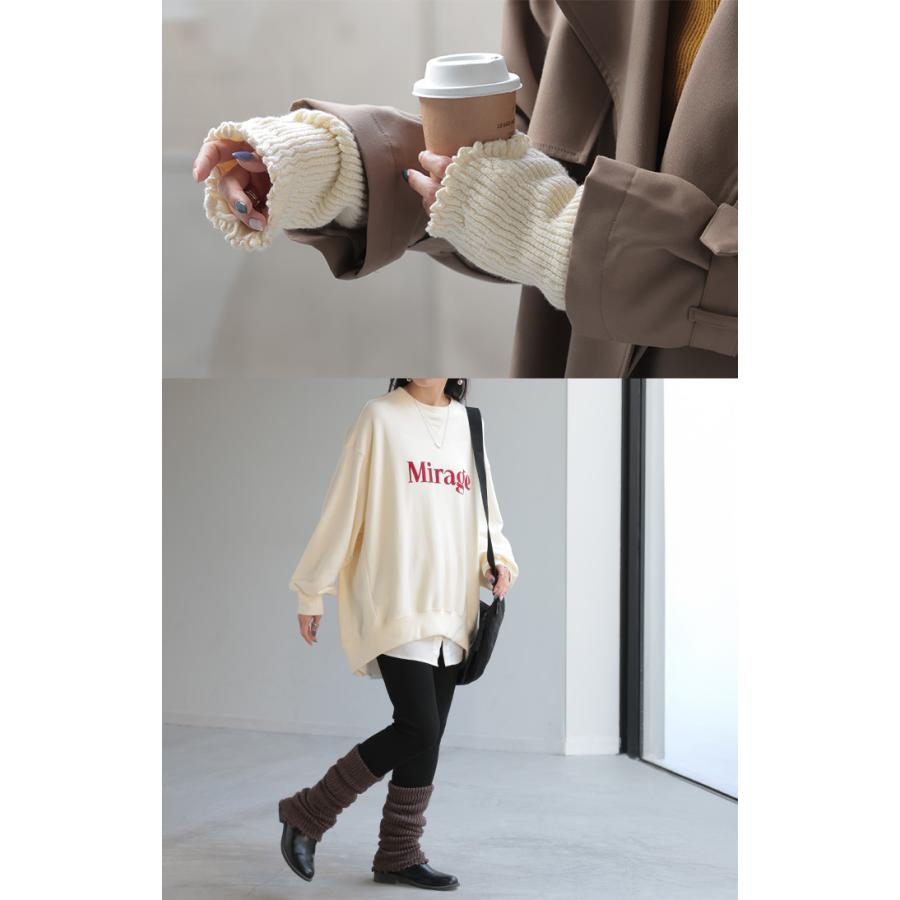 レッグウォーマー 発熱 ニット しめつけない レディース アームウォーマー ロング 暖かい ソックス 保温 温活 快眠 冷え取り 無地 ゆったり | HUG.U | 18