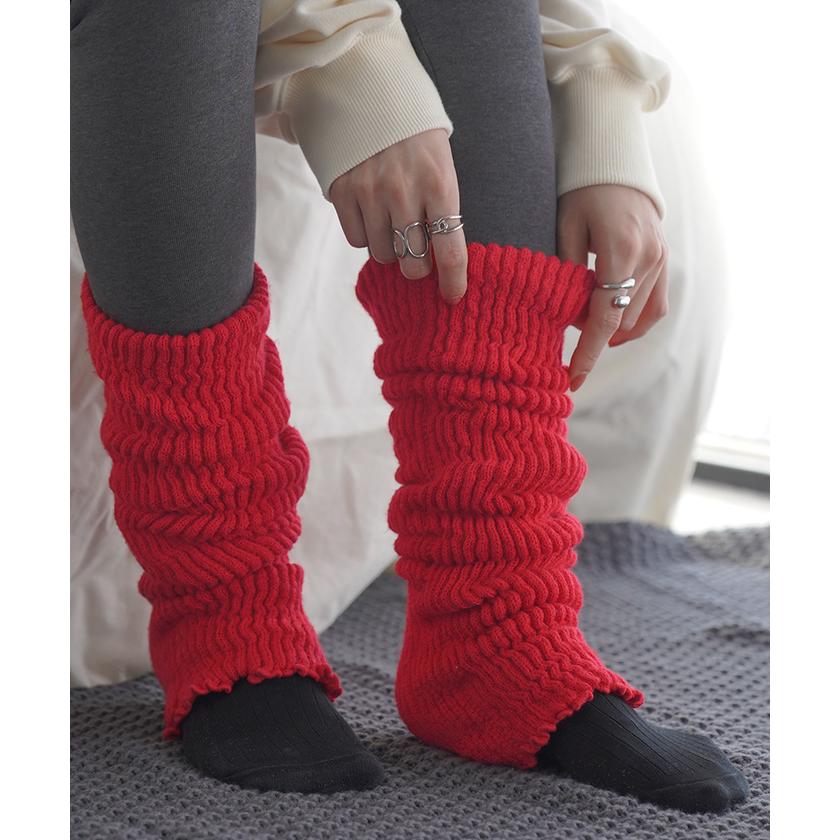 レッグウォーマー 発熱 ニット しめつけない レディース アームウォーマー ロング 暖かい ソックス 保温 温活 快眠 冷え取り 無地 ゆったり | HUG.U | 07