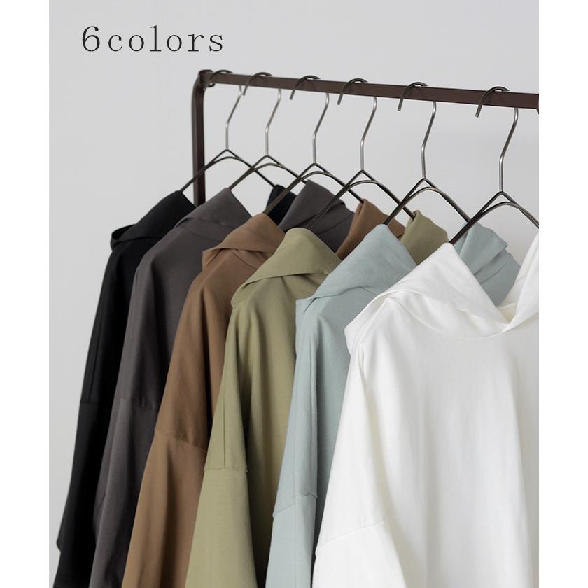 パーカー 半袖 UVカット 接触 冷感 Tシャツ レディース トップス カットソー ロング ティーシャツ チュニック | HUG.U | 17