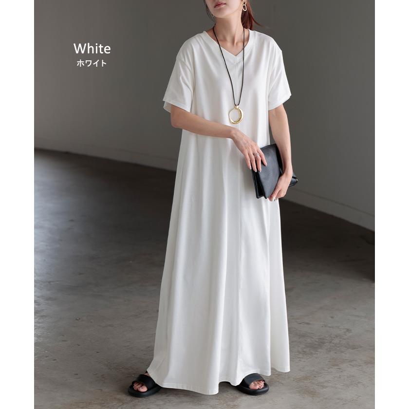 ワンピース Tシャツ 接触冷感 UVカット 選べる2丈 ロング ワンピ レディース 吸水 速乾 遮熱性 ロングワンピース カットソー Aライン マキシ シワになりにくい | HUG.U | 20