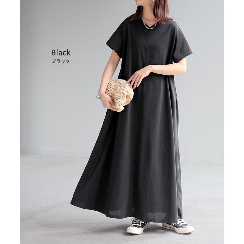 ワンピース Tシャツ 接触冷感 UVカット 選べる2丈 ロング ワンピ レディース 吸水 速乾 遮熱性 ロングワンピース カットソー Aライン マキシ シワになりにくい | HUG.U | 21