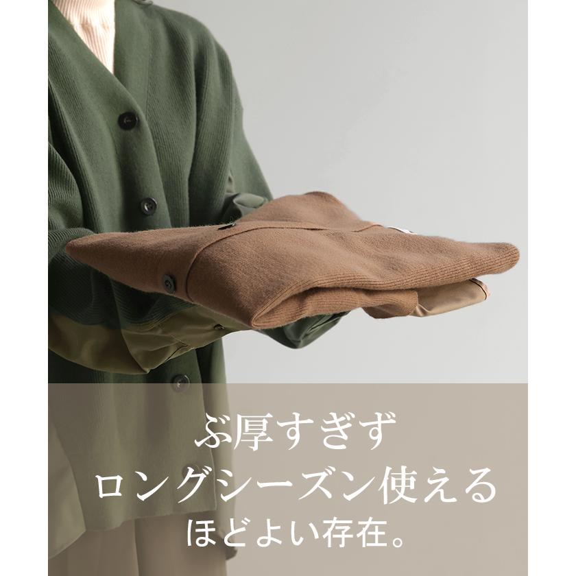 HUG.U（ハグユー） カーディガン 体型カバー レディース バックシャン