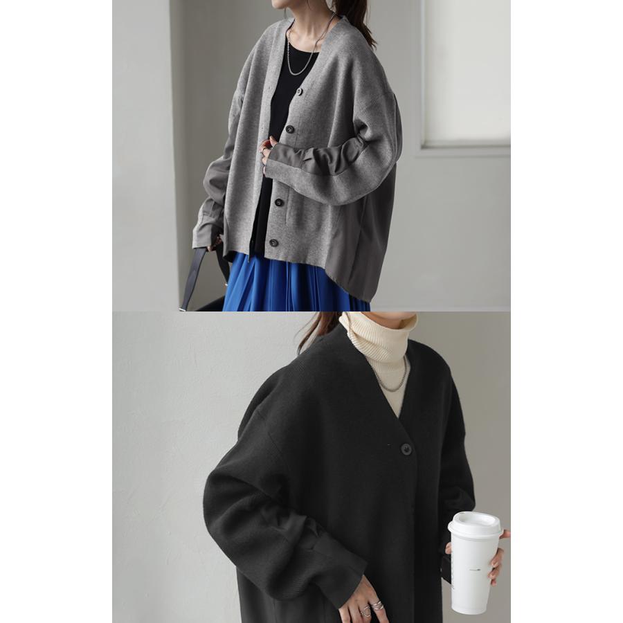 HUG.U（ハグユー） カーディガン 体型カバー レディース バックシャン