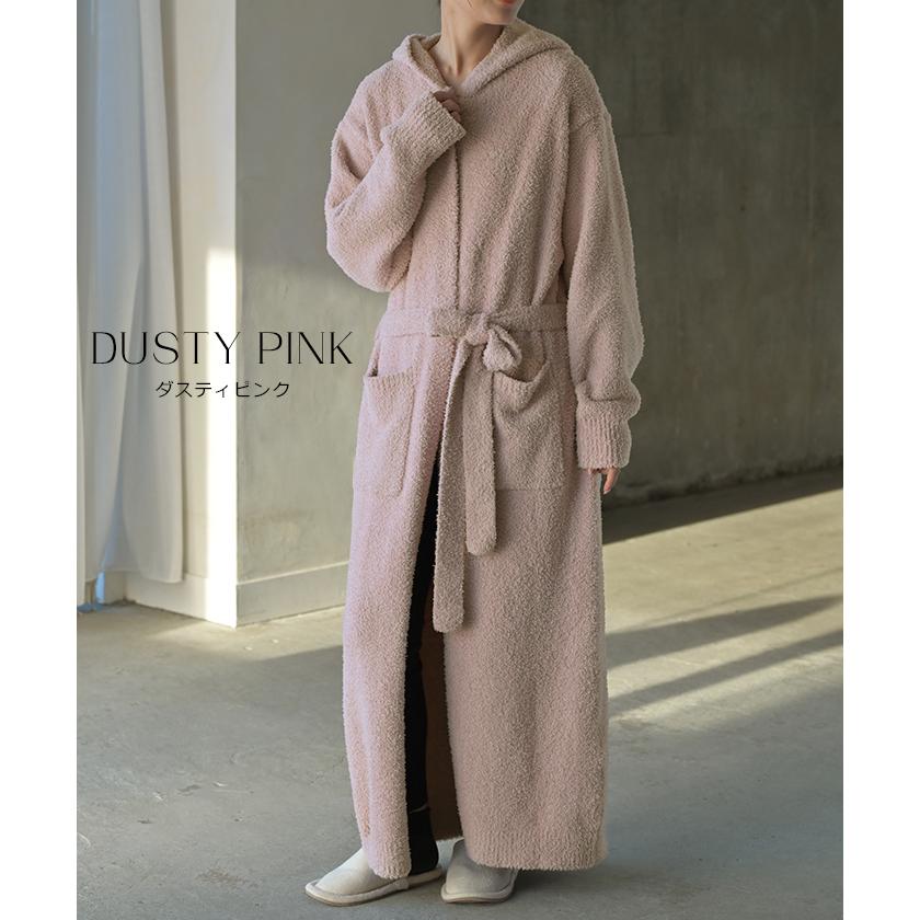 ルームウェア ガウン 着るブランケット レディース アウター カーディガン 部屋着 ワンピース ロング パジャマ ナイトウェア 無地 長袖 チクチクしない | HUG.U | 18