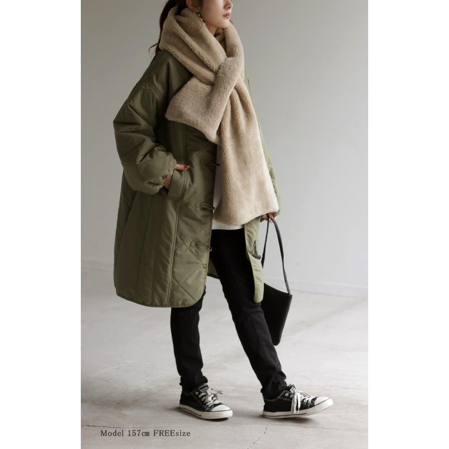 マフラー フェイク ファー 大判 レディース ストール 軽量 ロング 無地 チクチクしない 大判マフラー 大判ストール | HUG.U | 06