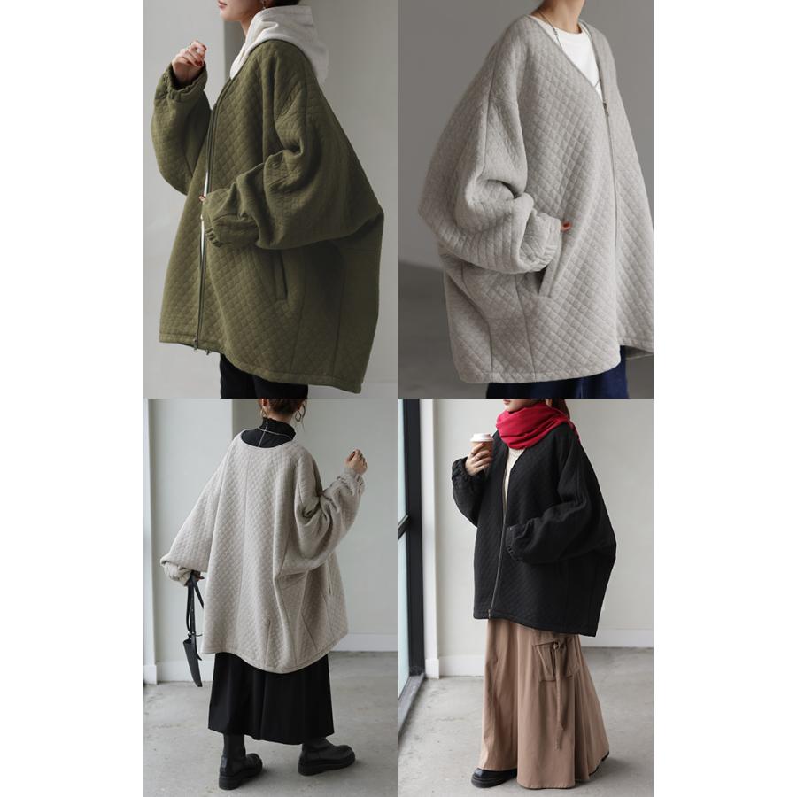 HUG.U ジャケット キルティング ドルマン レディース ロング HUG.U ジャケット キルティング ドルマン レディース ロング