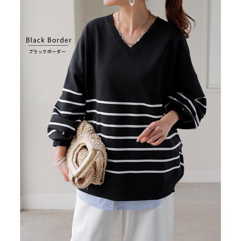 ニット チクチクしない スポンジニット レディース トップス セーター トレーナー オーバー | HUG.U | 24