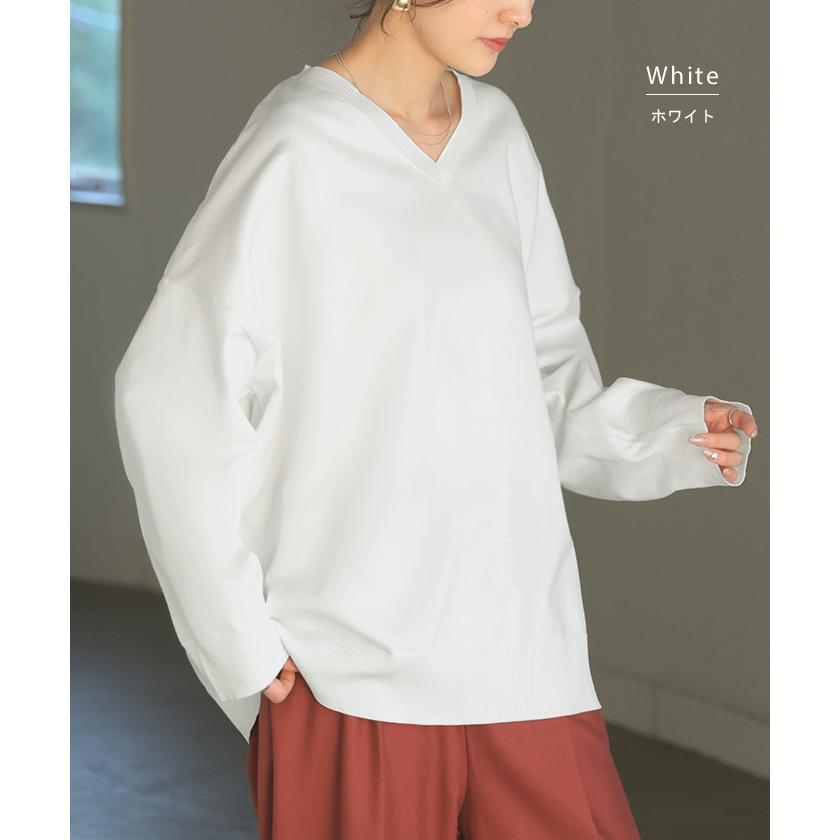 ニット チクチクしない スポンジニット レディース トップス セーター トレーナー オーバー | HUG.U | 28