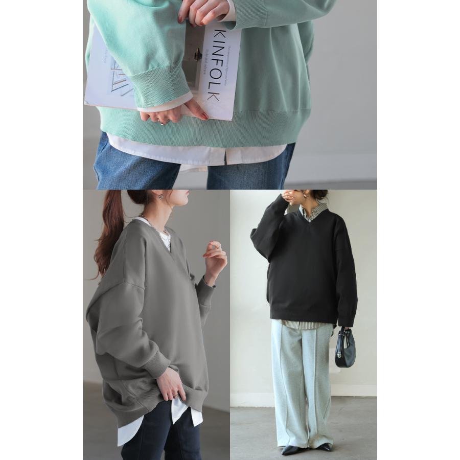 ニット チクチクしない スポンジニット レディース トップス セーター トレーナー オーバー | HUG.U | 18