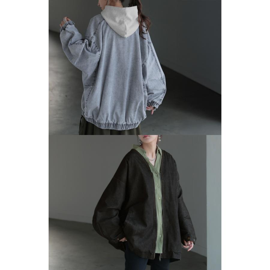 HUG.U（ハグユー） Gジャン ドルマン デニム アウター レディース