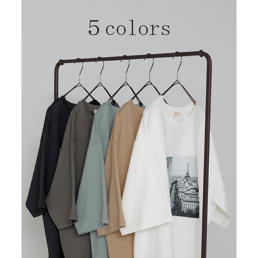 Tシャツ プリント 接触冷感 ＵＶカット レディース トップス 半袖 ロゴ カットソー ロング チュニック お尻が隠れる クルーネック ティーシャツ ロンT | HUG.U | 17