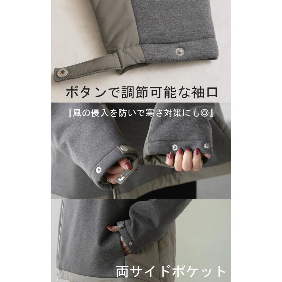 ジャケット 中綿 ロング レディース アウター コート アシメ アシンメトリー ダブルジップ フード キルティング | HUG.U | 21