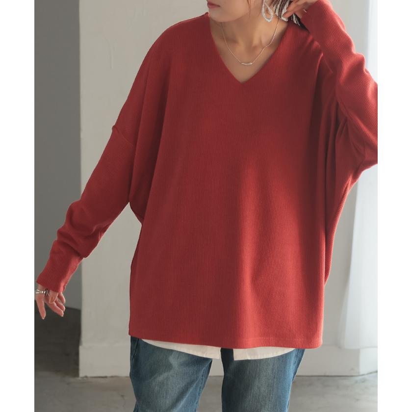 ロンT ドルマン トップス レディース 長袖 Tシャツ カットソー ロング ティーシャツ プルオーバー | HUG.U | 16