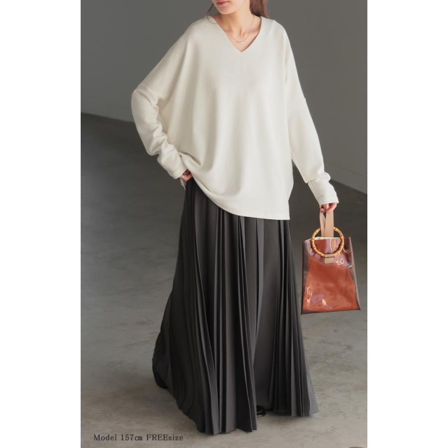 ロンT ドルマン トップス レディース 長袖 Tシャツ カットソー ロング ティーシャツ プルオーバー | HUG.U | 17