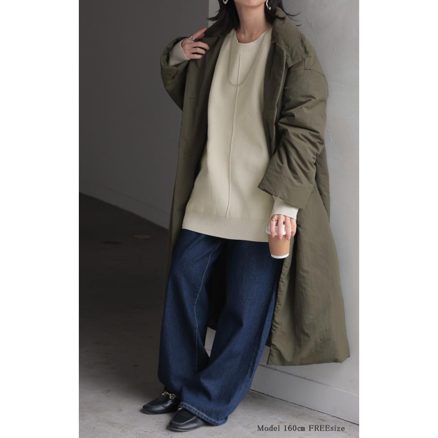 ニット チクチクしない スポンジニット レディース トップス セーター オーバー プルオーバー ロング | HUG.U | 10