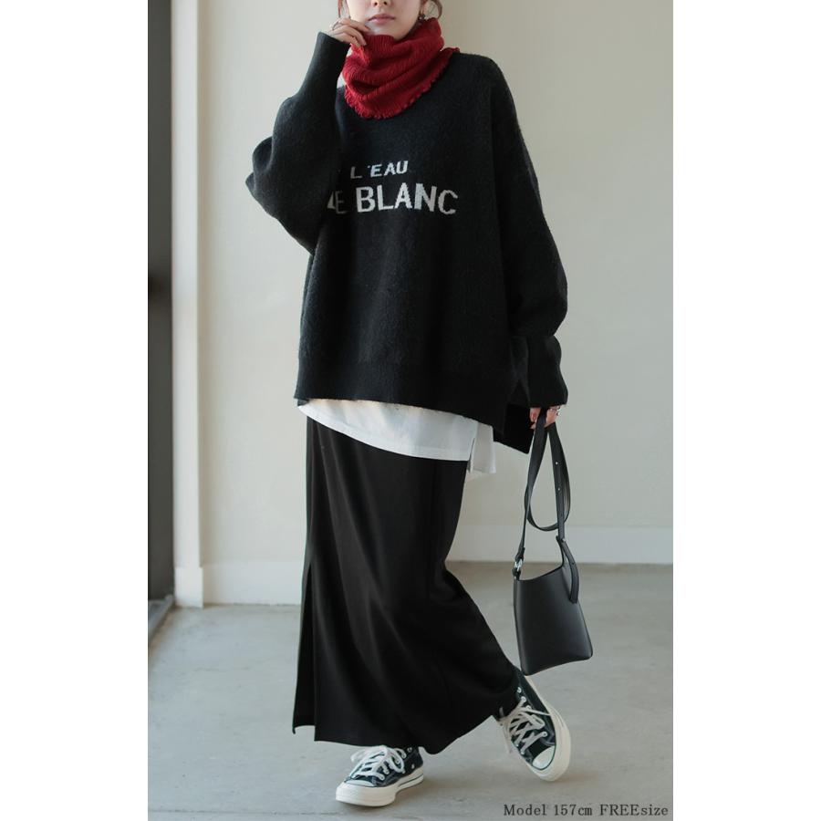 ネックウォーマー 腹巻き 2way 手洗い可 レディース メロウ リブ マフラー 薄手 軽量 ウール 混 シルク 無地 ストレッチ ロング タートルネック 防寒 あったか | HUG.U | 20