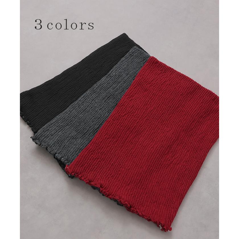 ネックウォーマー 腹巻き 2way 手洗い可 レディース メロウ リブ マフラー 薄手 軽量 ウール 混 シルク 無地 ストレッチ ロング タートルネック 防寒 あったか | HUG.U | 09