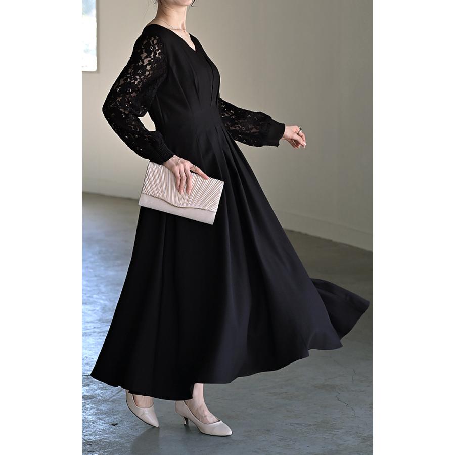 ワンピース 結婚式 お呼ばれ オケージョン ロングワンピース ロング 体型カバー レース レディース ワンピ | HUG.U | 09