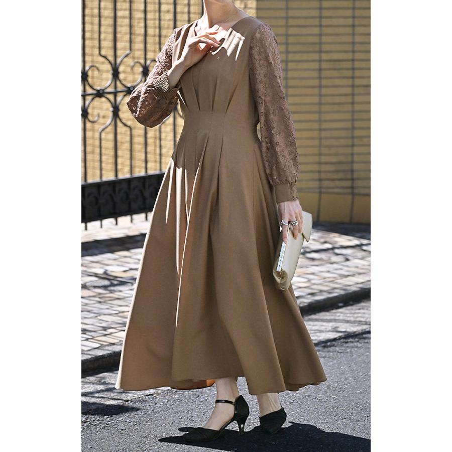 ワンピース 結婚式 お呼ばれ オケージョン ロングワンピース ロング 体型カバー レース レディース ワンピ | HUG.U | 11