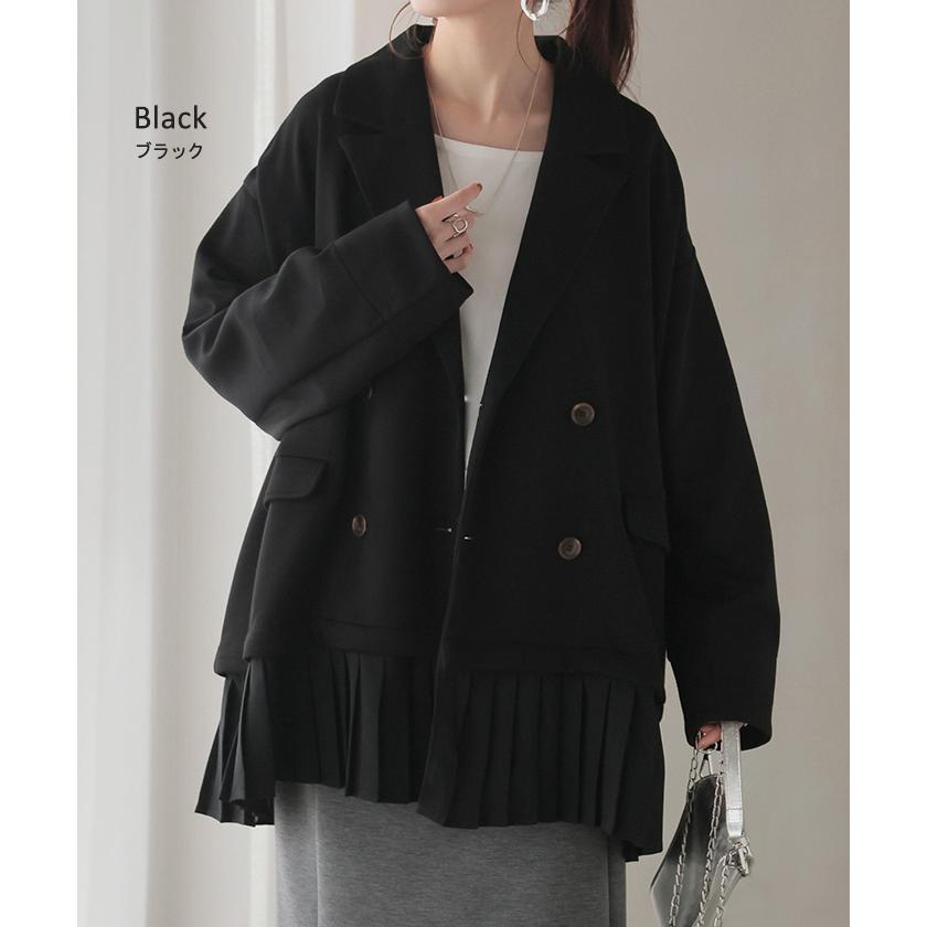 ジャケット アウター レディース ポンチ テーラードジャケット ロング テーラード 襟 シワになりにくい | HUG.U | 13