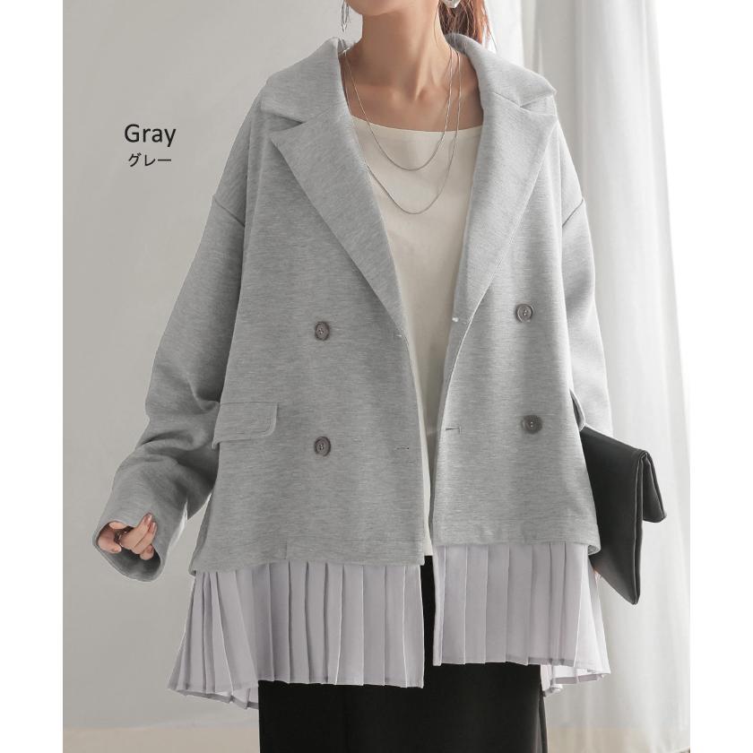 ジャケット アウター レディース ポンチ テーラードジャケット ロング テーラード 襟 シワになりにくい | HUG.U | 15