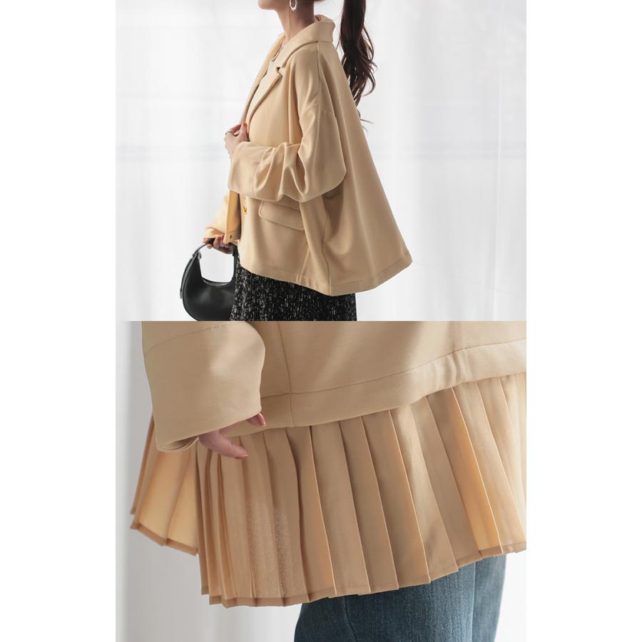 ジャケット アウター レディース ポンチ テーラードジャケット ロング テーラード 襟 シワになりにくい | HUG.U | 18