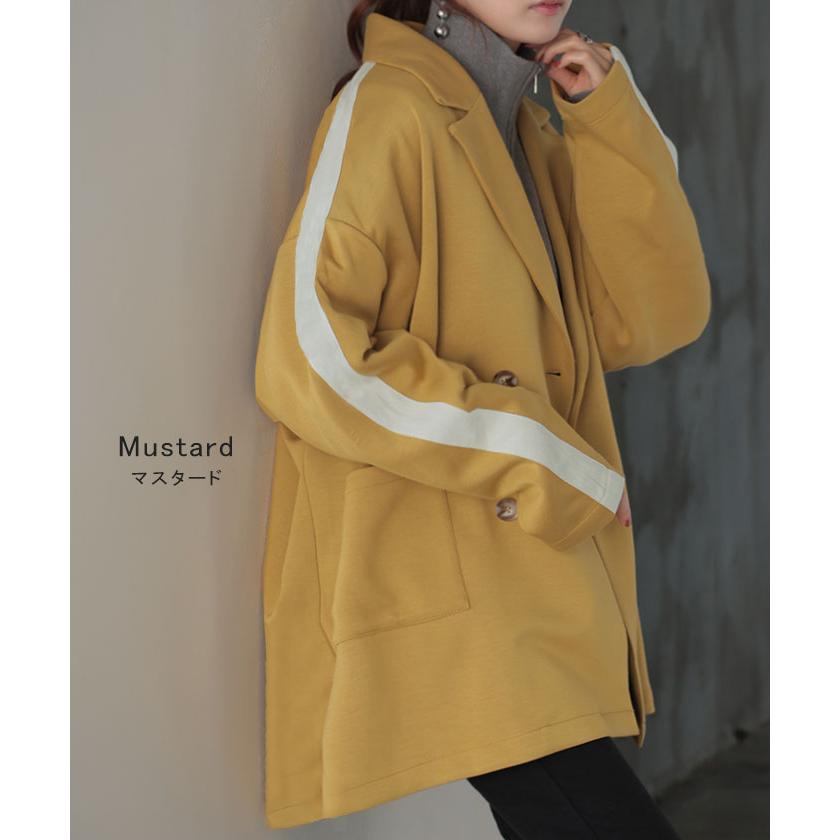 ジャケット テーラードジャケット アウター レディース ロング テーラード 襟 ライン ポンチ 長袖 羽織 ライトアウター チュニック オーバーサイズ メンズライク | HUG.U | 15