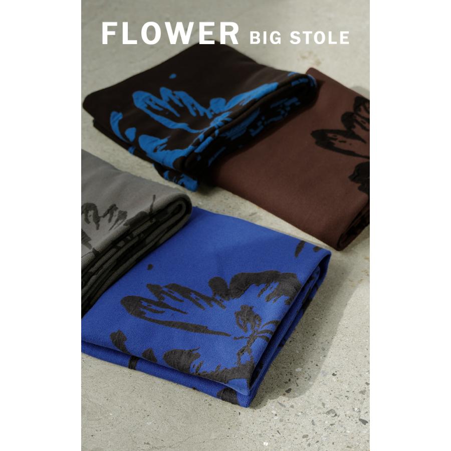 ストール 花柄 ニット 綿 混 レディース 大判ストール マフラー ジャガード チクチクしにくい 厚手 ハイゲージ 羽織 ショール 大判 大きい 大きめ | HUG.U | 20