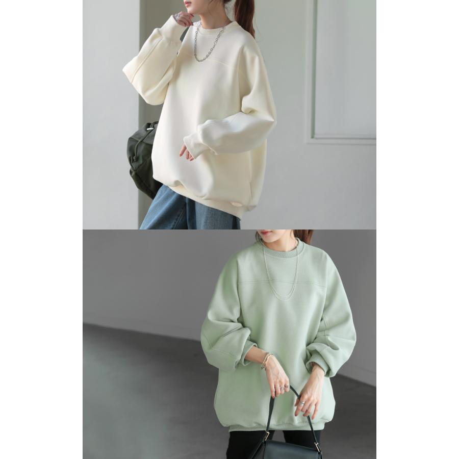 ella selectshop トレーナー　トップス HUG.U トップス スウェット ダンボール プルオーバー レディース