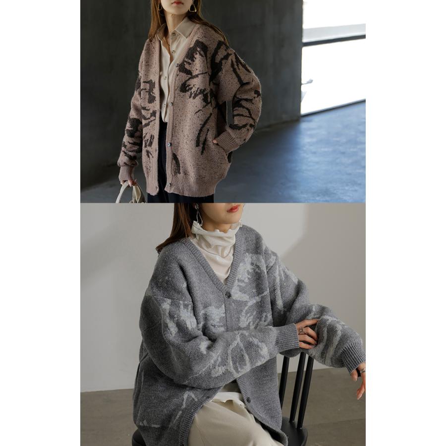 タグ付き未使用⁂センソユニコ⁂ロングリブニットカーディガン　レース切り替　花柄 タグ付き未使用⁂センソユニコ⁂ロングリブニットカーディガン レース