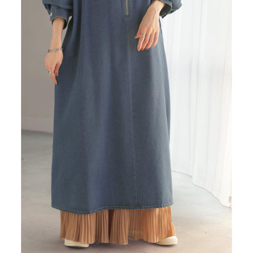 ワンピース デニム ワンピ ロング ロングワンピース デニムワンピース デニムワンピ レディース シャツ シャツワンピース | HUG.U | 20