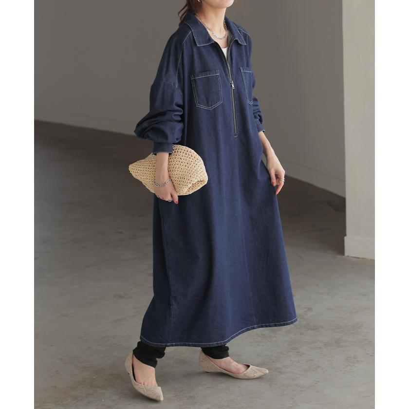 HUG.U（ハグユー） ワンピース デニム ワンピ ロング ロングワンピース