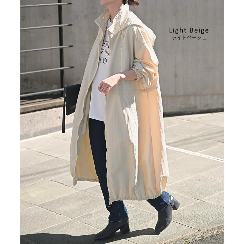 アウター 撥水 レディース 通勤 自転車 ミリタリーコート ロング ロングコート ブルゾン オーバー コート | HUG.U | 14