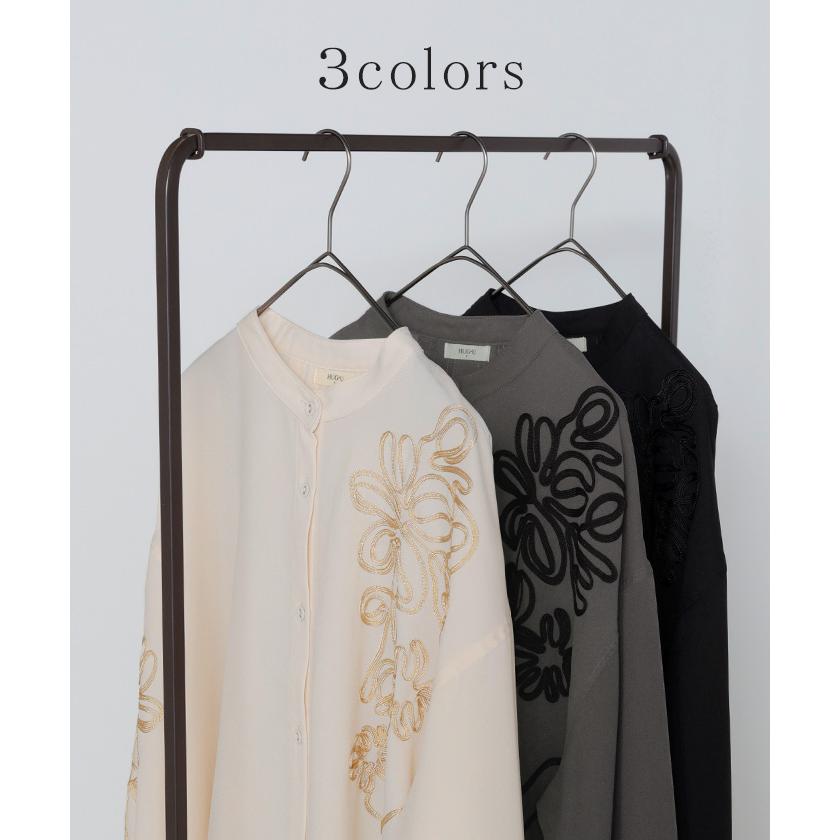 ♡新作トップスオーダーページ♡ ENIM BY VICKY】シアーフラワーコード刺繍トップス≪手洗い可能