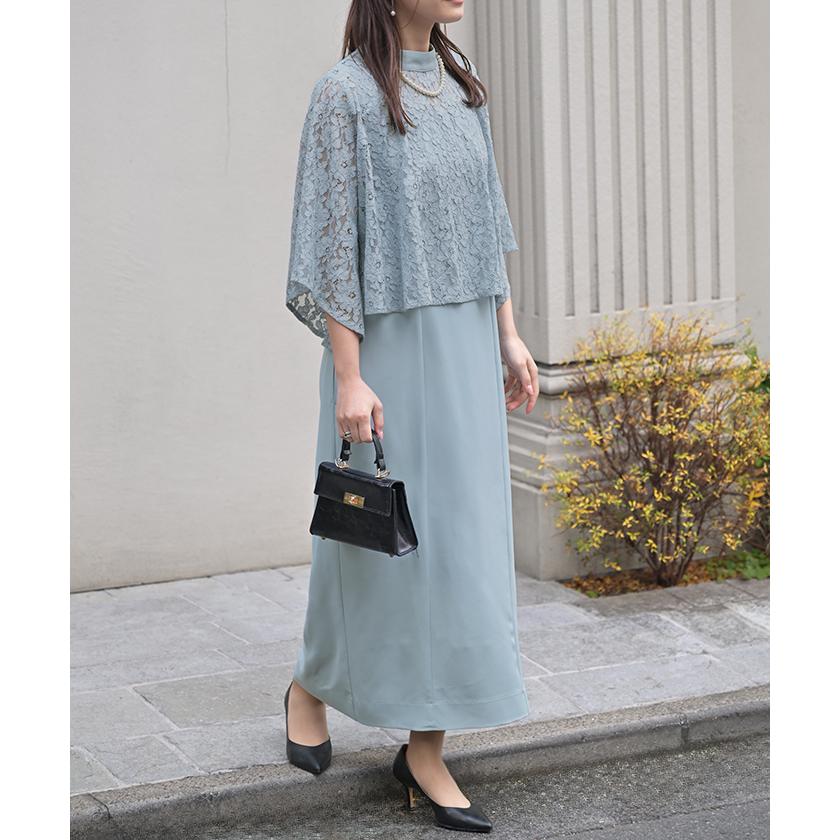 ワンピース + ボレロ 2点セット 結婚式 お呼ばれ 袖あり オケージョン ロングワンピース ロング | HUG.U | 23