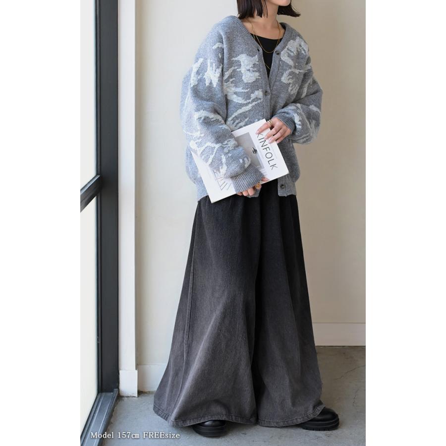 HUG.U（ハグユー） パンツ 超ワイド グラデ デニム レディース デニム